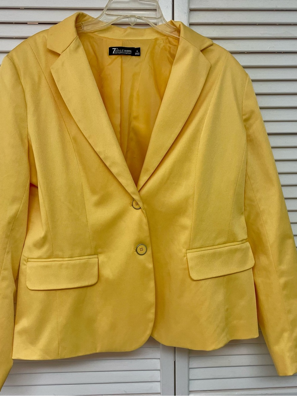 New York & Company Lemon Yellow Women's Blazer Jacket